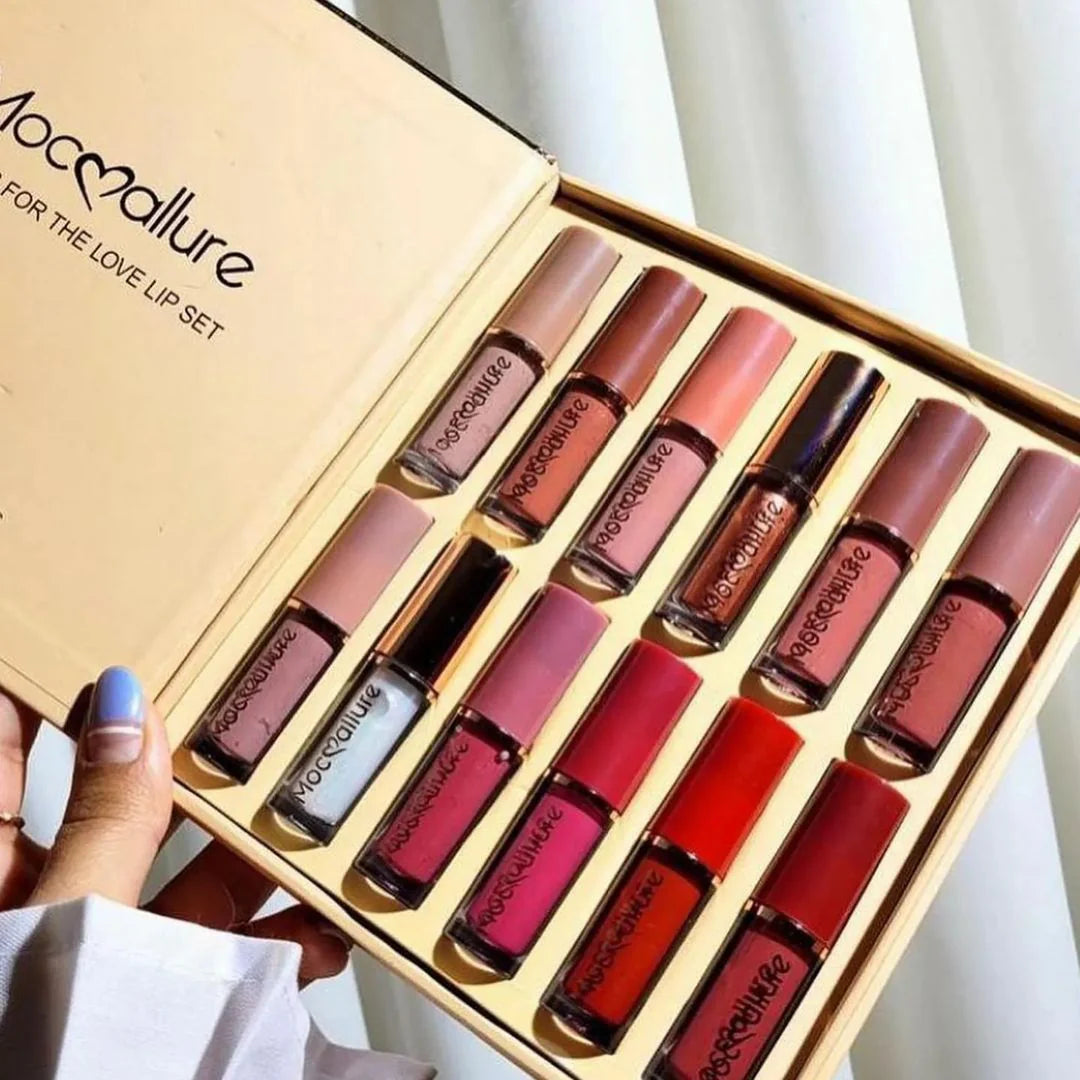 Mocallure - Creamy Matte Liquid Lipstick & Lip Gloss Set of 12 Reviews ⭐⭐⭐⭐⭐(FREE HOME DELIVERY) Multi Collection Online