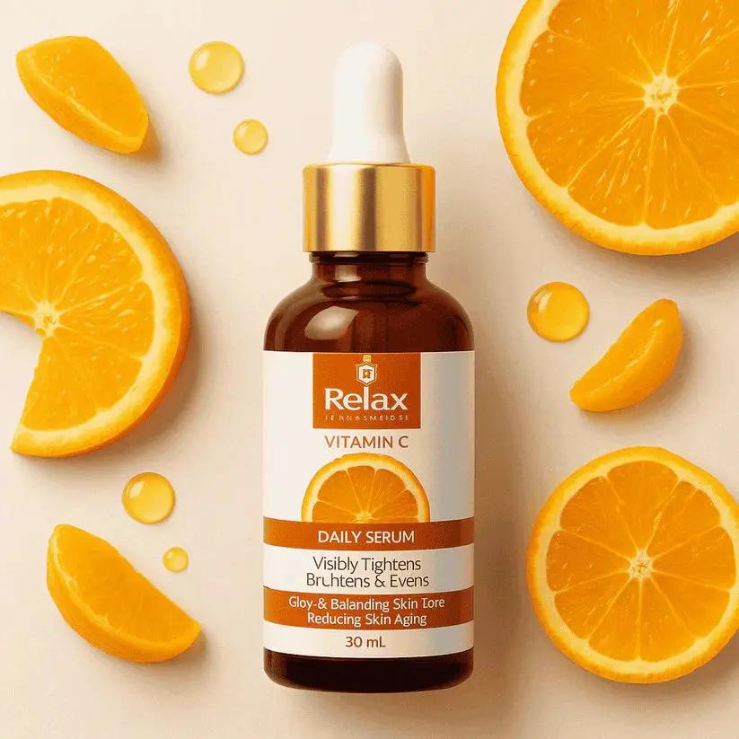 Relax UK Vitamin C Face Serum 30ml glow & balancing Skin Tone, Reducing Skin aging Reviews ⭐⭐⭐⭐⭐(FREE HOME DELIVERY) Multi Collection Online