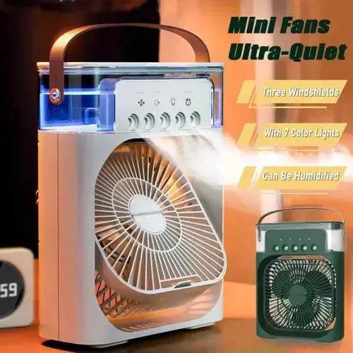 Portable Mini Air Conditioner Fan, USB Electric With Led Night Light, And Humidifier Function Reviews ⭐⭐⭐⭐⭐(FREE HOME DELIVERY) Multi Collections